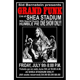 Grand Funk Replica SHEA Stadium 1971 Concert Poster