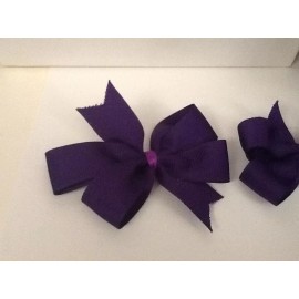 Unbranded 2 Purple Grosgrain Hair Bows – Uses: Christmas Ornament, Pkg. Tag – 3 ½” – #16A