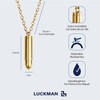 LUCKMAN Collar Hombre, Cadena con Dije de Bala, Acero Inoxidable