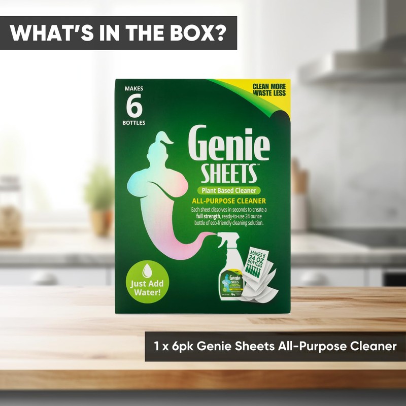 Genie Sheets All Purpose Cleaner | Concentrate Makes 6 24oz