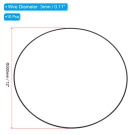 PATIKIL 12 Inch Round Dream Catcher Ring, 10 Pcs Metal Christmas Macrame Wreath Floral Rings Hoop for Home DIY Craft Wedding Wall Hanging Decorations, Black