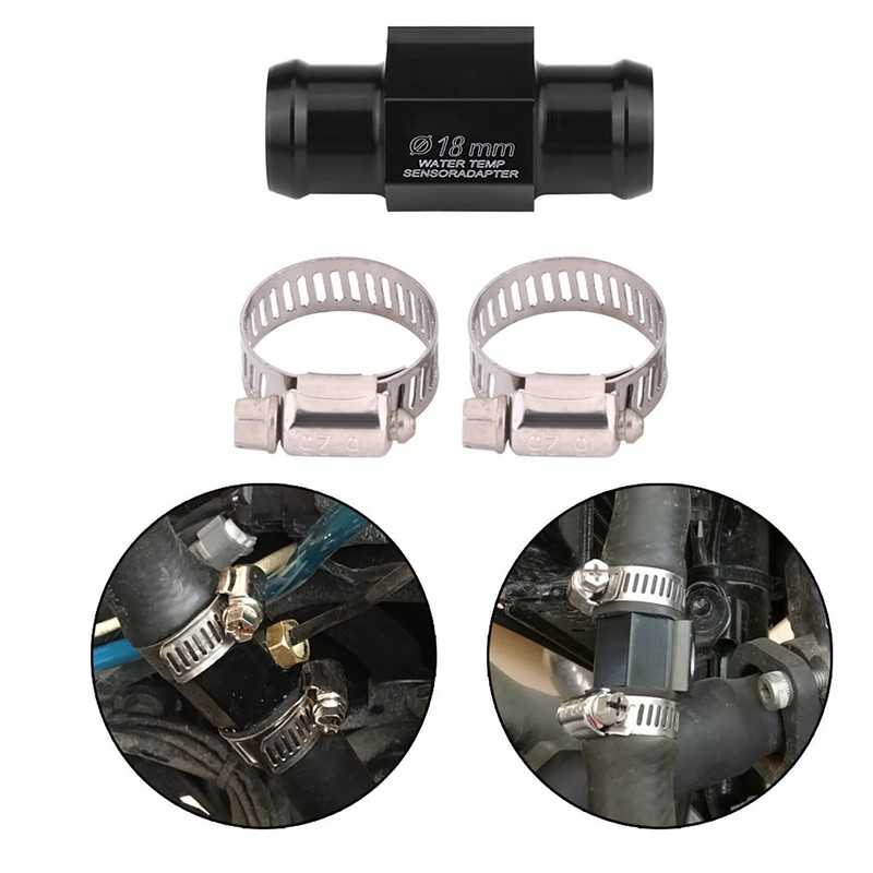 Keenso Motorcycle Water Temperature Sensor Adapter, Aluminium Water Temperature Meter