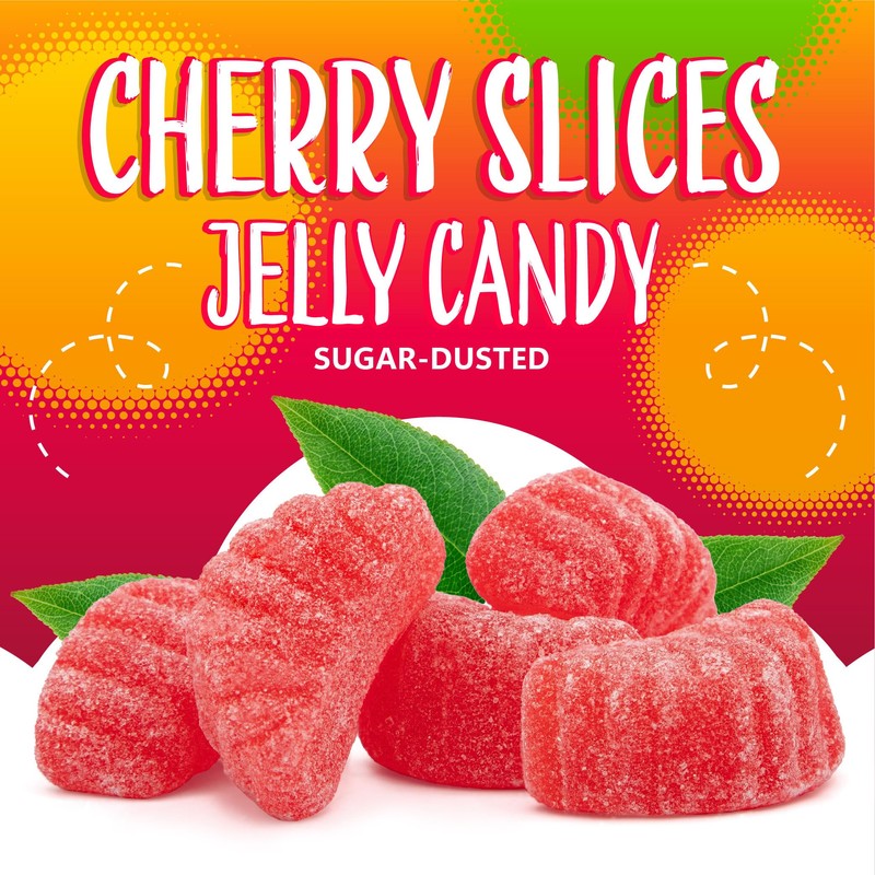 Cherry Slices Jelly Candy | 2 Pound Bag | Soft
