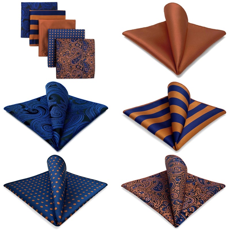 Shlax&Wing 5 Pieces Assorted Pañuelo De Bolsillo Para Hombre Handkerchiefs
