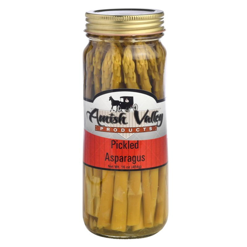 Amish Valley Products Pickled Aspargus Spears Glass Jar Vegetable (Mild,