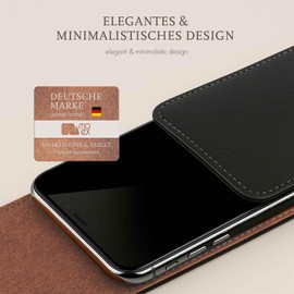 moex Plug Case für Redmi Note 14 (4G) Hülle mit Gürtelclip, Handy Gürteltasche PU Leder, Handyhülle zum Einstecken, Lederhülle Gürtel Schutzhülle Einsteckhülle Etui, Schwarz
