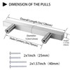goldenwarm Pack of 5 Brushed Nickel Cabinet Pulls Kitchen Cabinet