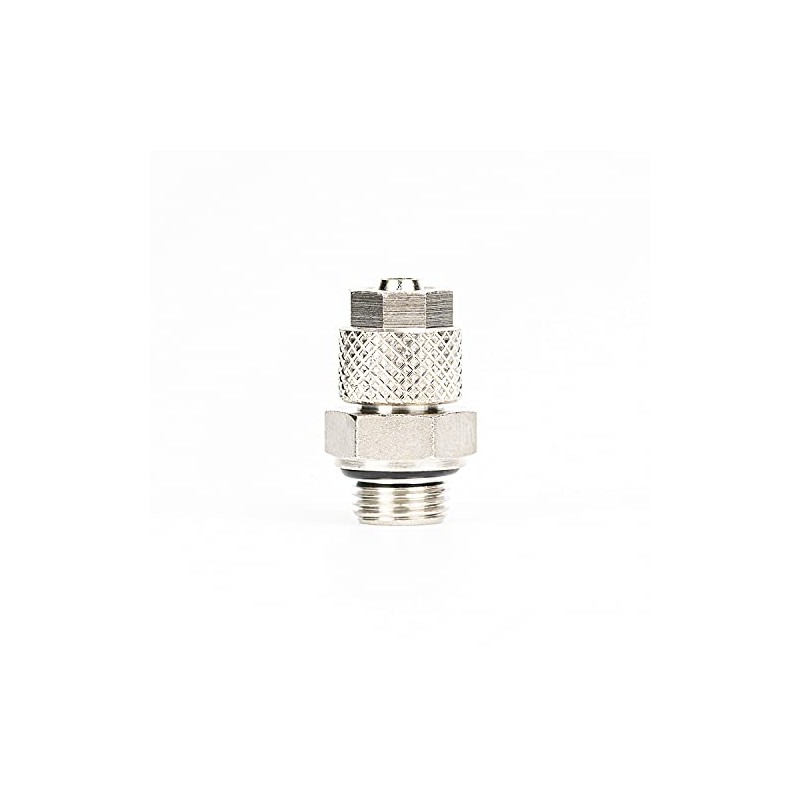 Straight hose screw connection with 1/8 inch male thread, hose