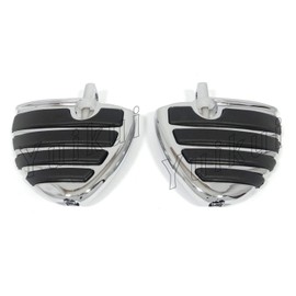 Chrome Motorcycle Premium Rear Foot Peg For Passenger With Male Mount Adapters compatible with KAWASAKI VULCAN VN 900 CUSTOM 2007-2015/VULCAN VN 900 CLASSIC 2006-2015 (Chrome)