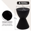LeisureMod Modern Round Boyd Side Table BS12BL (Black)