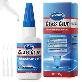 DREAHLIFE Super Glue for Glass Repair, 30g Super Instant Glass Glue, Clear Adhesive Glue f