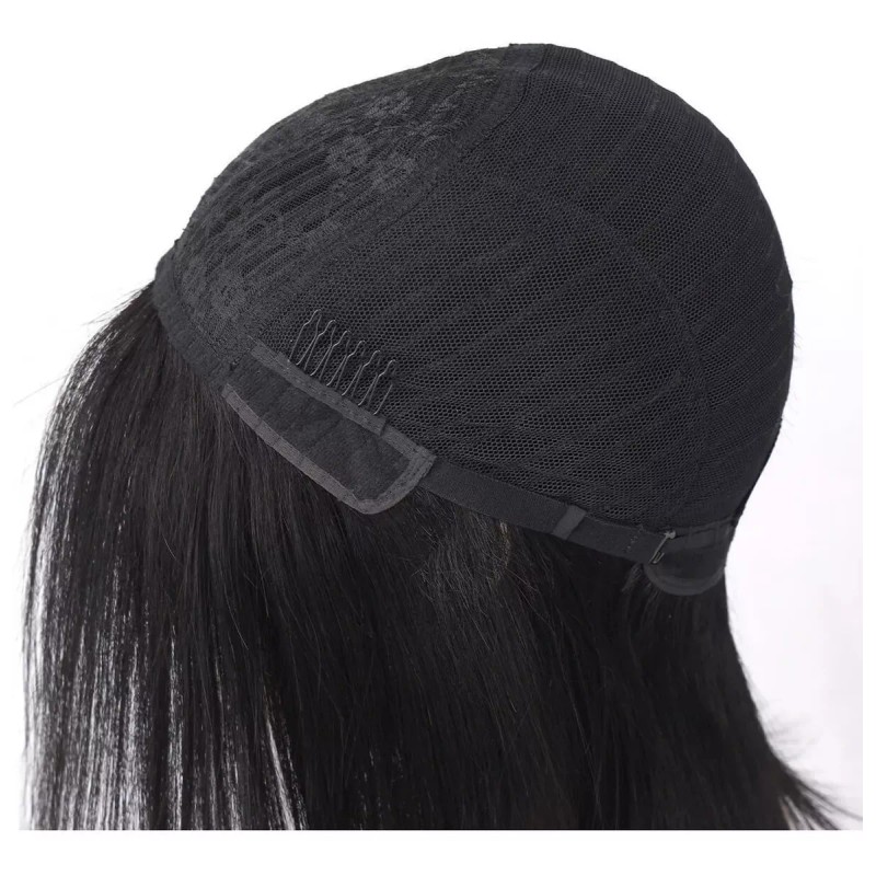 Beautyonline Peluca De Cabello Humano Natural Liso De 35 Cm