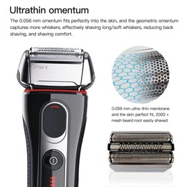 Weistiy New 52S Shaver Replacement Blade Foil Head for B-raun 52S Series 5 5050 5070 5090 5040 5020 (Silver)