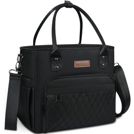 Lunch Bag Lunch Box Women - Leakproof Insulated Lunch Cooler Bag for Men Women - Large Lunch Tote Bags Adults, Black - MIYCOO