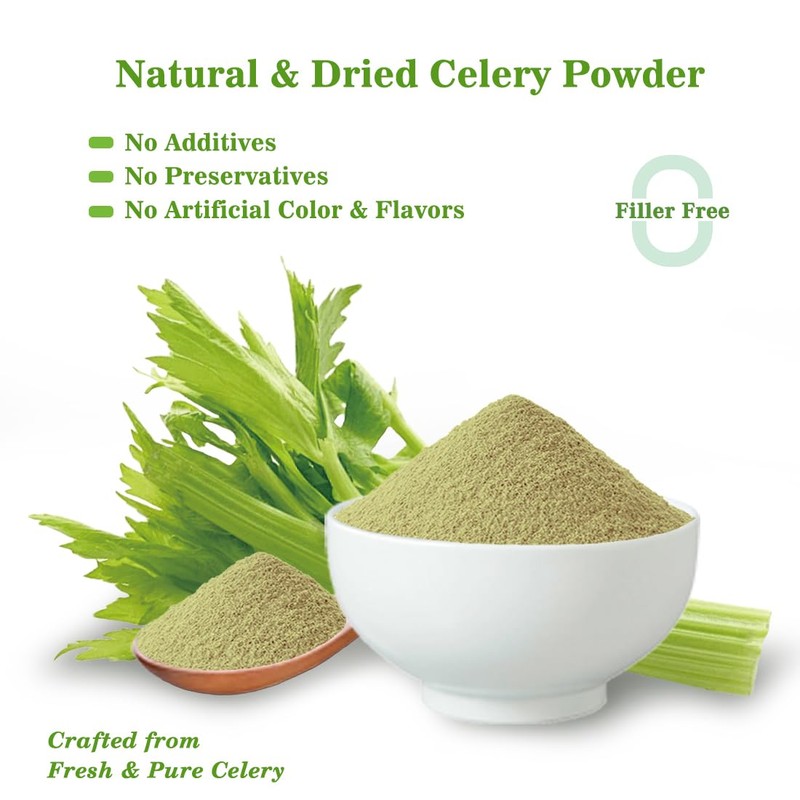 Fraunitsh Celery Powder, 5oz, Pure Celery Greens Powder, Fresh Green