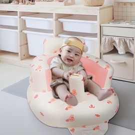 EKEPE Inflatable Baby Seat for Babies from 3 Months, Baby Floor Seats, Baby Seats for Toddlers, Inflatable Baby Chair with Built-in Air Pump - Rabbit