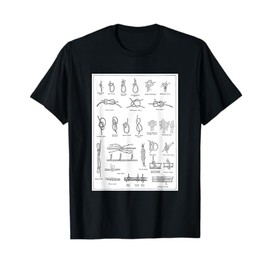 Vintage Nautical Rope Knot Diagram (1924) T-Shirt