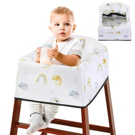 Jaxbo High Chair Cover for Baby Restaurant, Baby Highchair Covers for Restaurant Waterproof Washable Stain and Slip Resistant Portable for Children Outdoor Indoor Eating