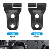 UOIENRT 8Pcs Black Door Hinge Cover Replacement for Jeep Wrangler