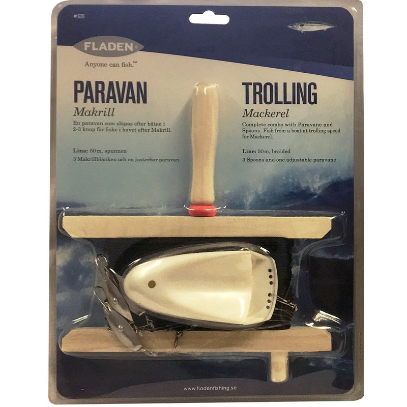 FLADEN Fishing - Adjustable Paravane and 3 Spoons Trolling Handline