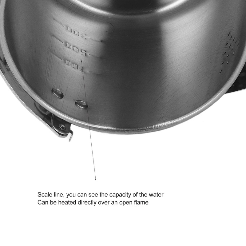 1.2L Stainless Steel Camping Kettle Portable Teapot Coffee Pot Outdoor