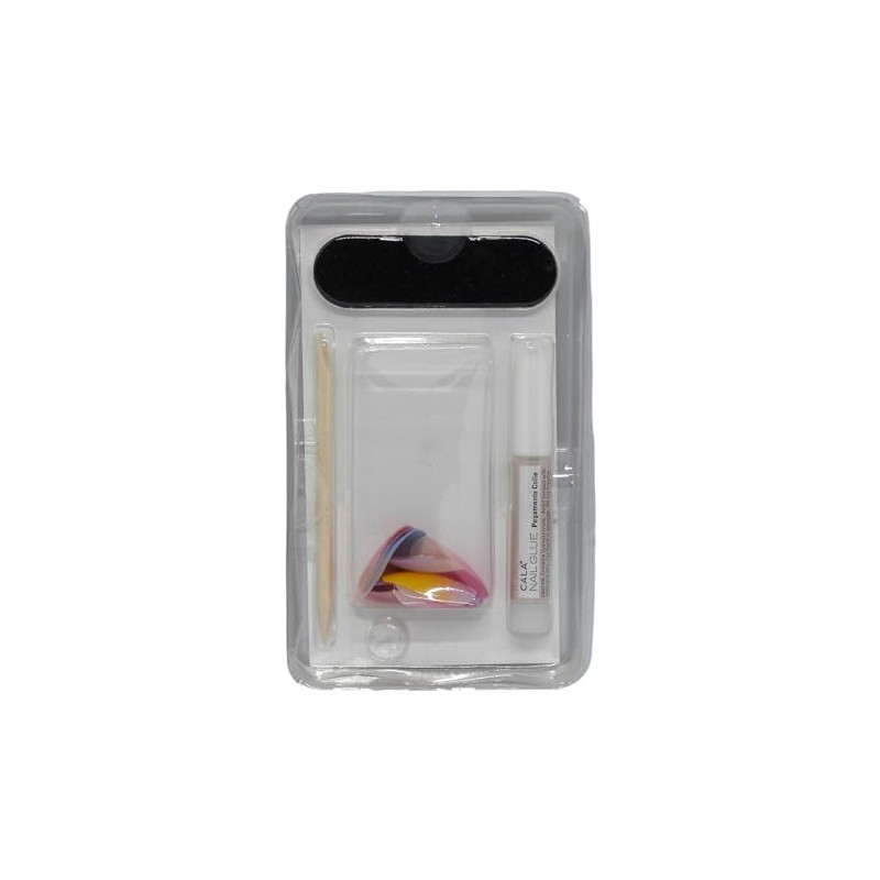 CALA - "Glam Couture" uñas postizas con punta de color