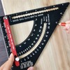 7 Inch Speed Square - 80° Angle Adjustable Combination Triangle