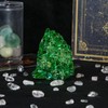 SUNYIK Green AB Titanium Coated Rock Quartz Cluster Irregular Crystal