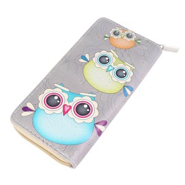 DonDon Women's Owl Purse Grey