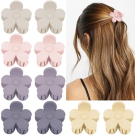 ATODEN Small Flower Hair Clips Claw Clips for Thin Hair 10Pcs Claw Clips for Hair 1.6'' Matte Tiny Hair Claws Jaw Clips for Thin Fine Hair Cute Hair Accessories for Women Girls Gifts