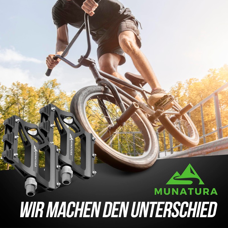 MUNATURA Bicycle Pedals Mountain Bike - Robust MTB Pedals Ensure