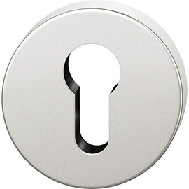 FSB 0 17 1735 01510 0105 Silver AGL Profile Cylinder Rosette PZ Round Cylinder Rosette 55 x 7 mm in Accordance with ÖNORM Anodised Aluminium