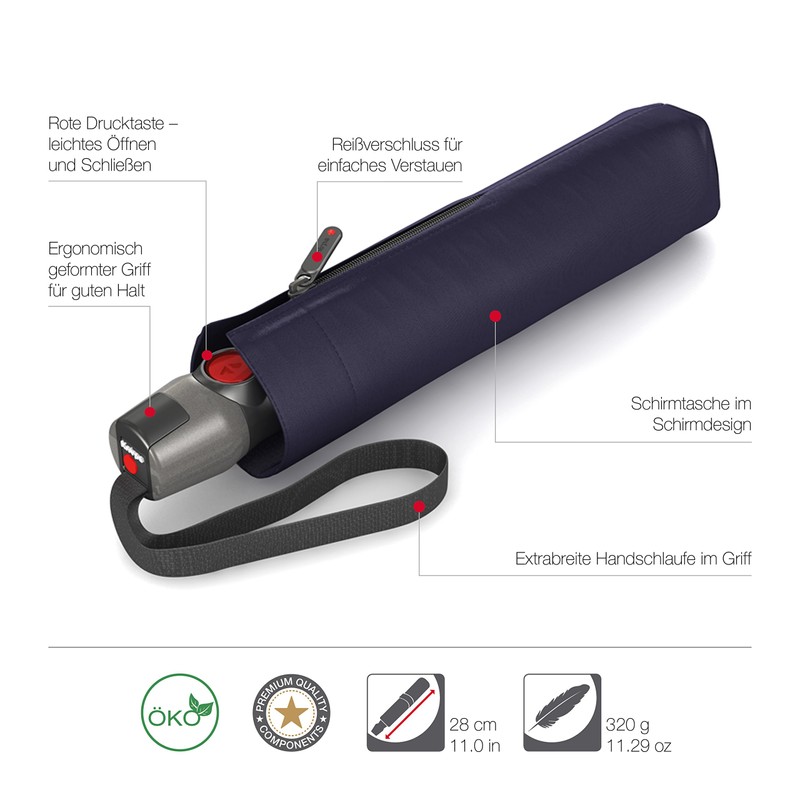Knirps T.200 Duomatic Animal Pocket Umbrella – Automatic Open and