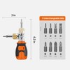 Geokin: 8-in-1 Magnetic Ratcheting Screwdriver Set with Phillips/Torx/Hex/Square Heads -