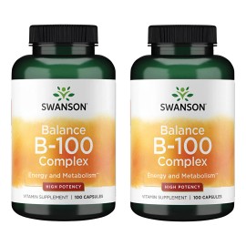 Swanson Vitamina B-100 Alta Potencia 100 Cpsulas 2 Pack                                                                                               