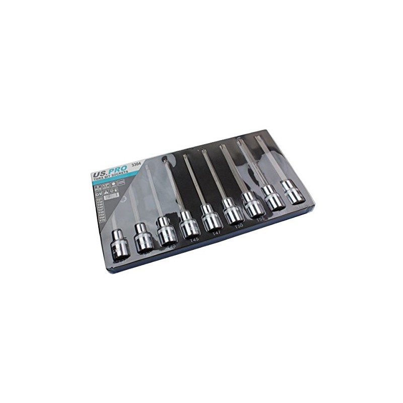 BERGEN 9PC 1/2 DR 140MM(L) TORX BIT SOCKETS (BERGEN) B1174