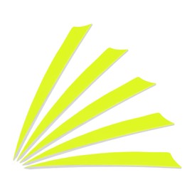 PATIKIL Arrows Vanes 5 Inch, 25 Pack Right Wing Arrow Feather Turkey Fletching Archery Accessories for DIY Target Shooting Hunting, Neon Yellow