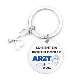 LmashRbaiw Police Keyring Gift for Dad Men Uncle Colleague Friend Brother Birthday Christmas Valentine's Day Father's Day New Year Party, Doctor