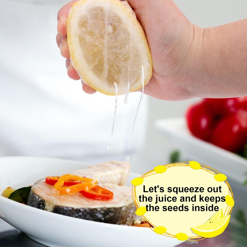 100pcs Lemon Stretch Wraps, Reusable Lemon Fresh Squeezer Bags Lemon