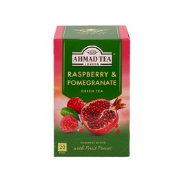 Ahmad Raspberry & Pomegranate Flavoured Green Tea with Fruit Pieces 20 Bags