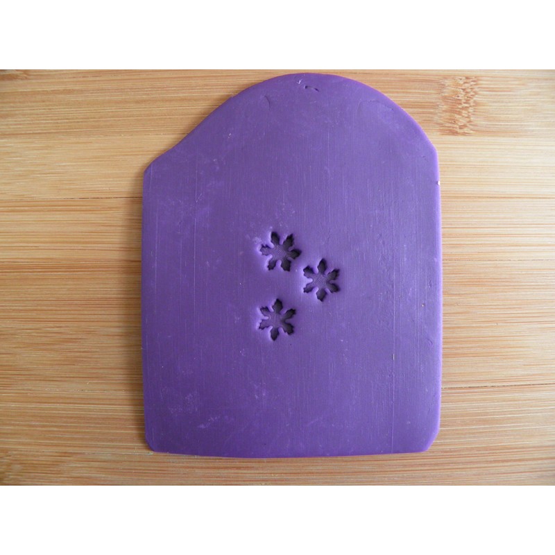 Snowflakes stamp for soap clay and cement