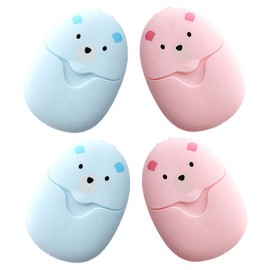 BESPORTBLE 4 Boxes Paper Hand Soap Sheets for Traveling Mini Portable Scented Disposable Soap Sheet for Camping Hiking Hand Washing