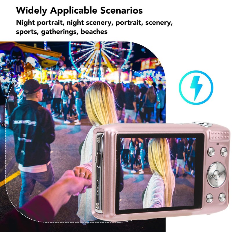 Digital Camera, 2.88 Inch Screen 58MP 4K HD Portable Camera,