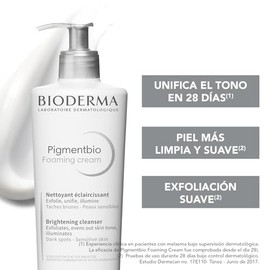 BIODERMA, Limpiador Exfoliante, Pigmentbio Foaming Cream, Jabn en Crema Exfoliante para Rostro, 500ML                                                 