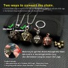 Haxtec Mini Metal DND Dice Set with Hollow Necklace Dice