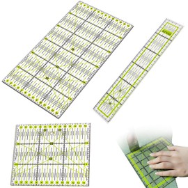 3 Piece Patchwork Ruler, Tailor Ruler with Scale Sewing Ruler Cutter Ruler Set Universal Sewing Accessories for Fabric Crafts, Sewing, Crafts, DIY