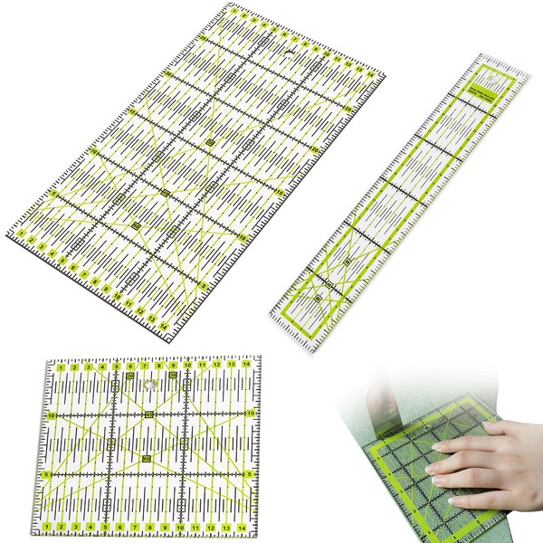 3 Piece Patchwork Ruler, Tailor Ruler with Scale Sewing Ruler