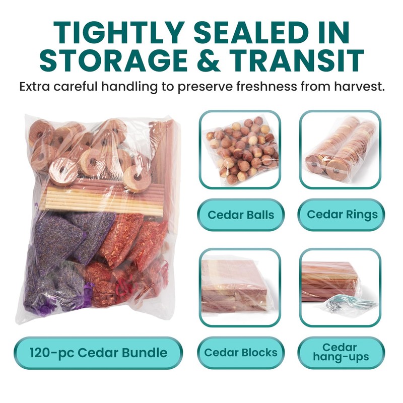 36 Cedar Blocks for Clothes Storage - Cedar Chips for