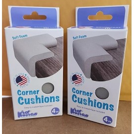 KidKusion Safety Soft Foam Corner Cushion Child Baby Proofing Guard Corner Protector 2-4pk