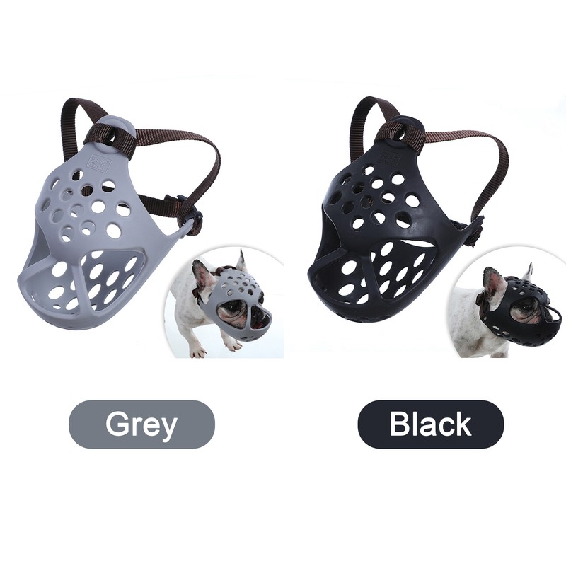 Dog Muzzle for Short Snout Dogs Breathable Holes Prevent Biting